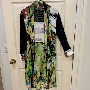 Multiples Multicolor Lace Cardigan